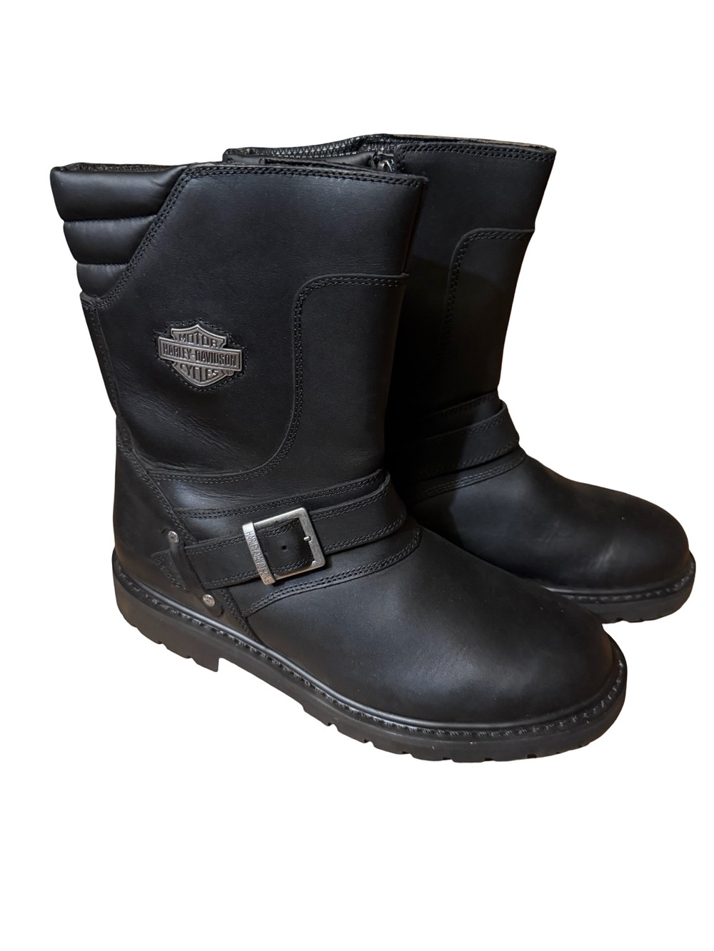 Harley-Davidson Men's Booker Riding Boot Black - D95194, Black 12M LIGHT USE